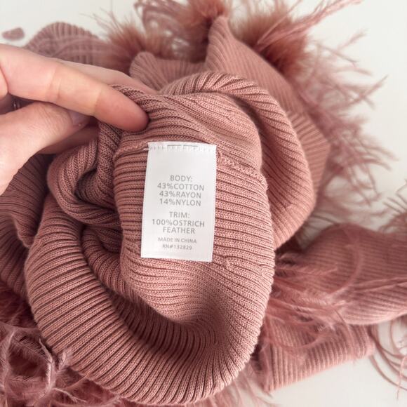 Lovers and Friends Mauve Ellerie Feather Knit Mini Dress Size XS - Picture 7 of 8